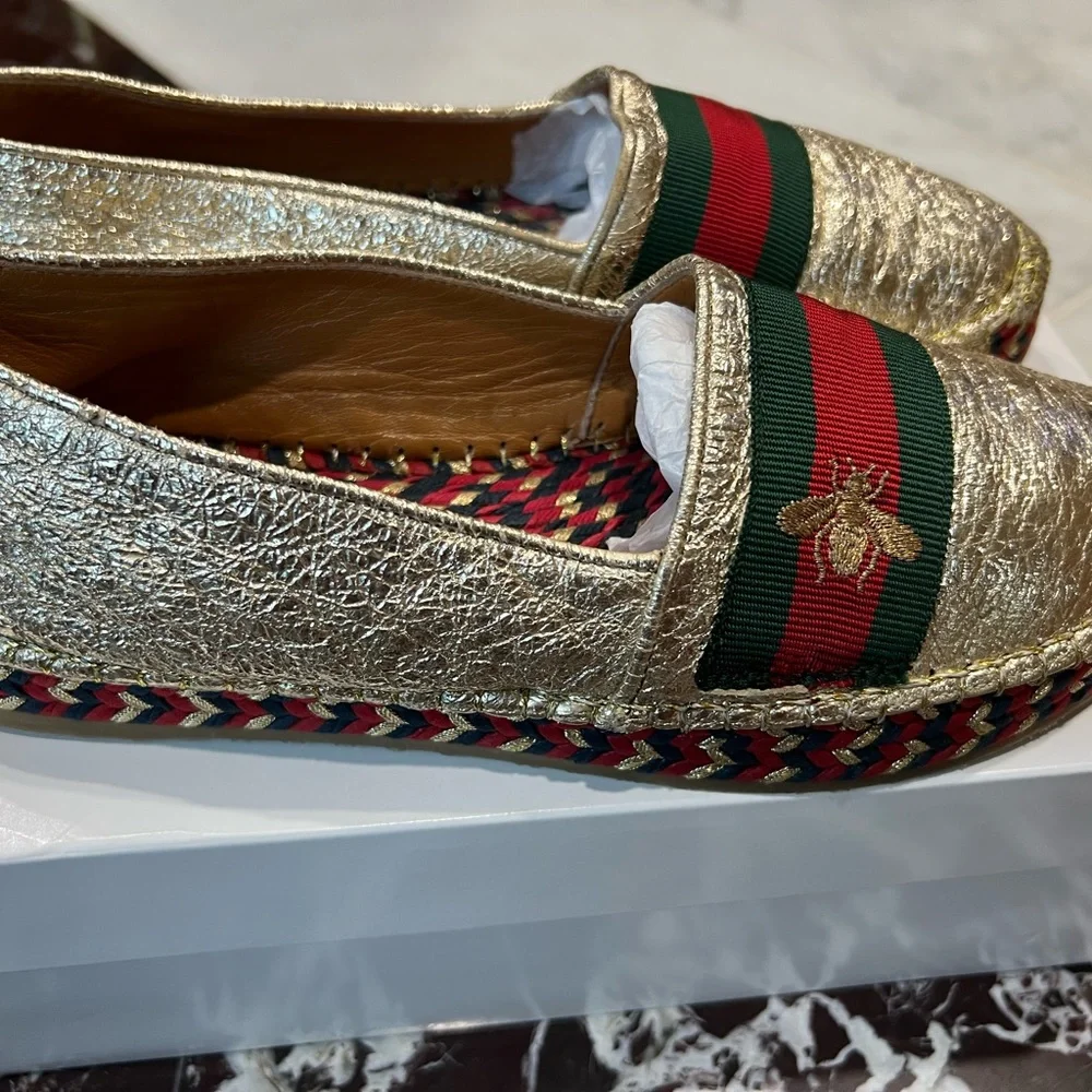 New Gold Gucci espadrilles! - Picture 3 of 9
